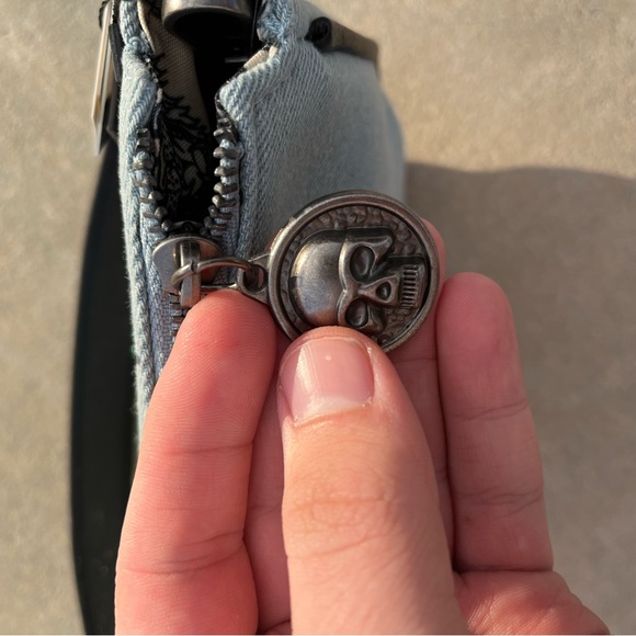 NWT Y2K Ed Hardy Denim Crossbody Bag - Picture 5 of 7